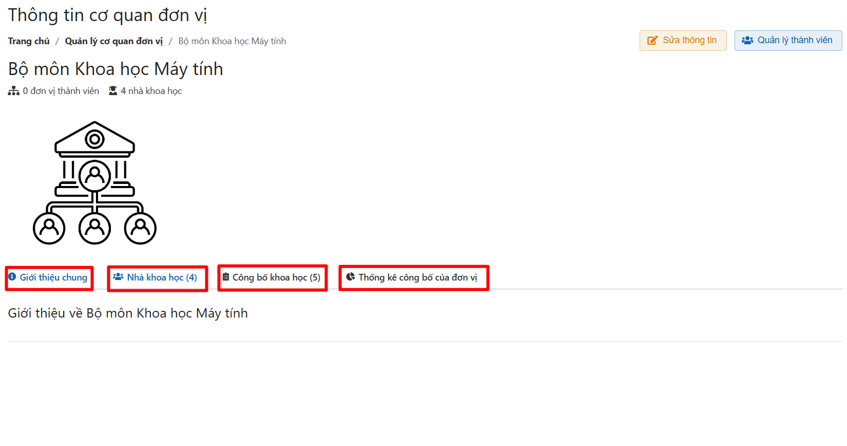Quản lý cơ quan đơn vị