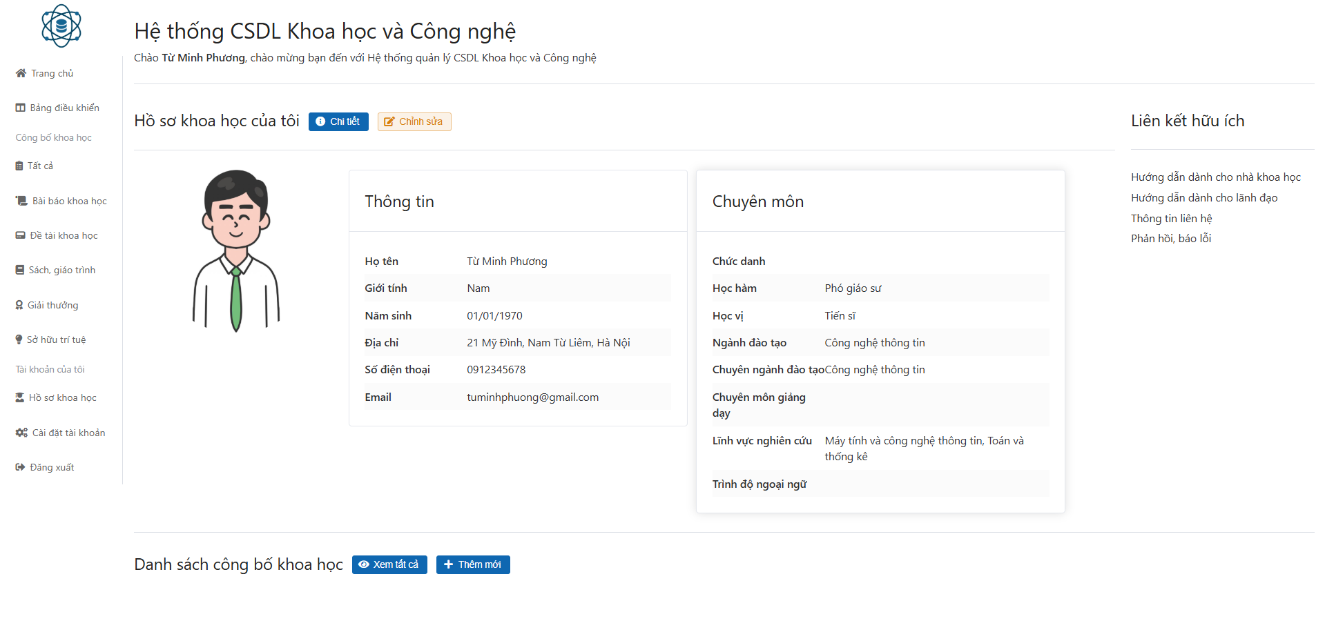 Thêm công bố khoa học