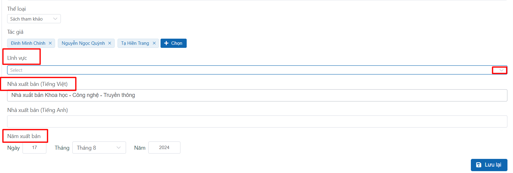 Thêm công bố khoa học