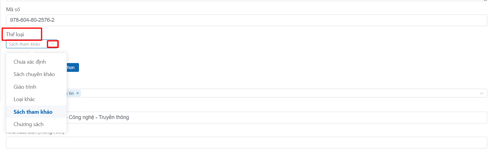 Thêm công bố khoa học