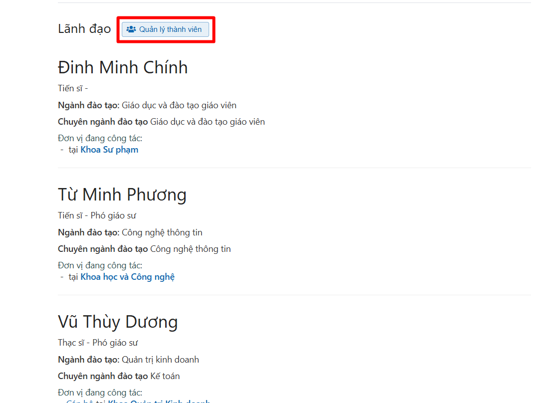 Chỉnh sửa cơ quan đơn vị