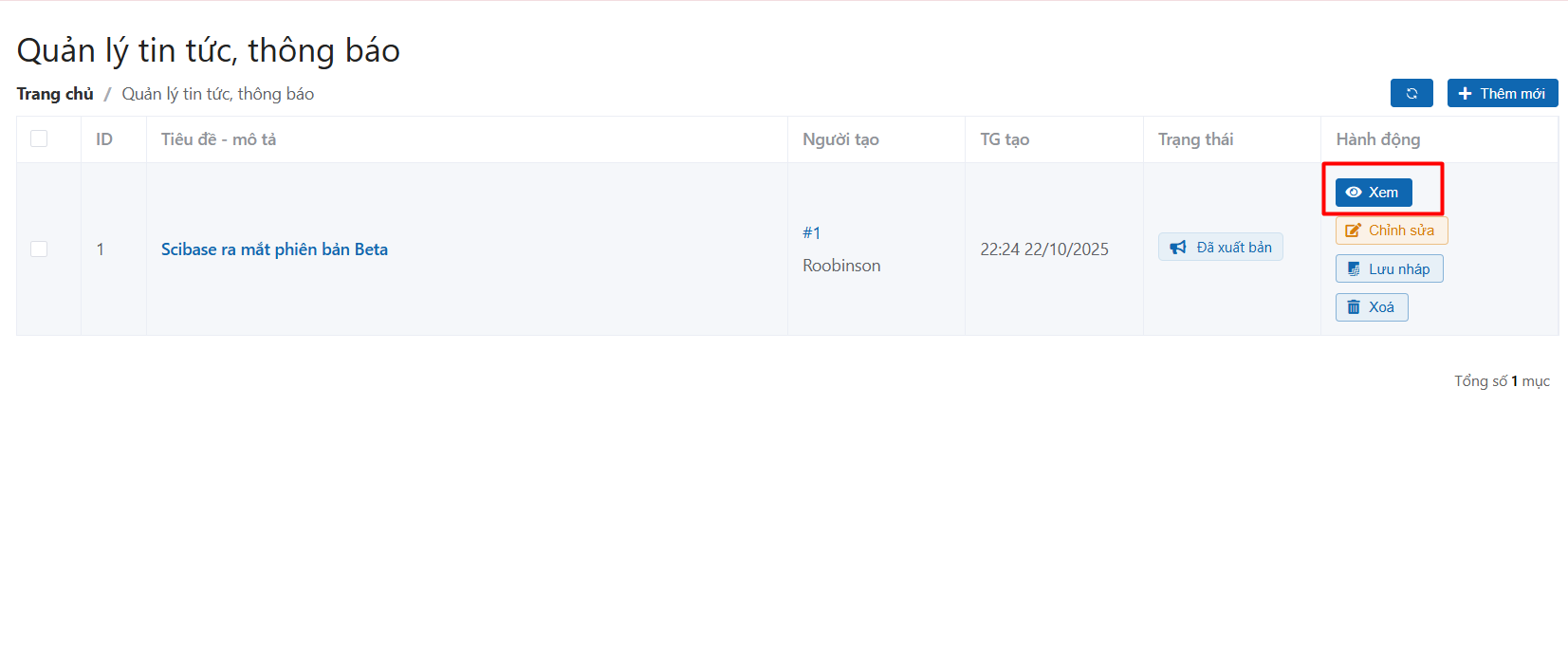 Quản lý tin tức bài viết