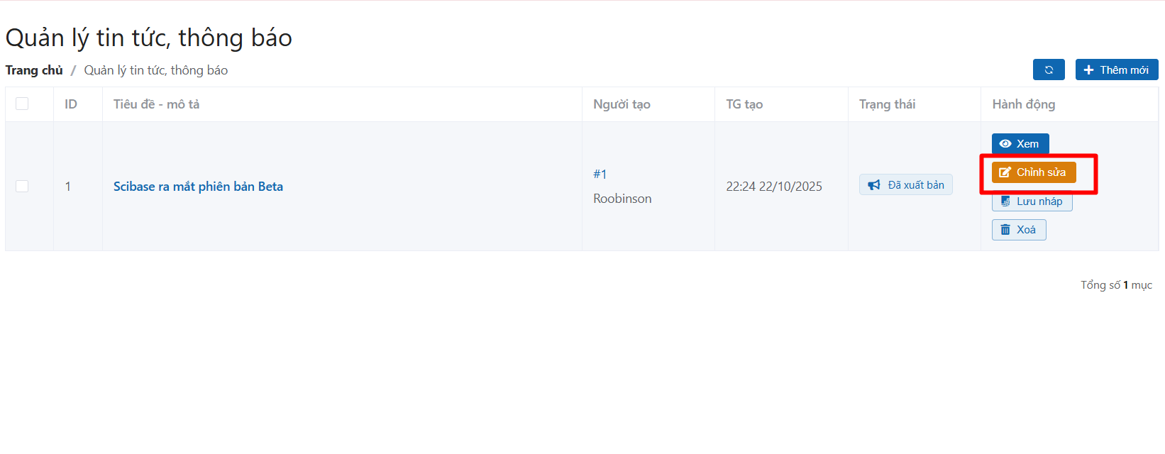 Quản lý tin tức bài viết